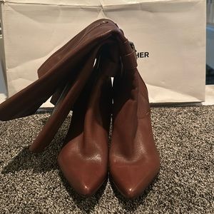 brown heeled boots